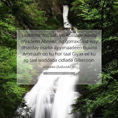 Picture 07 - Samuu'eel Labaad 2:24 SOM - Laakiinse Yoo'aab iyo Abiishay waxay eryadeen - Bible Verse Picture