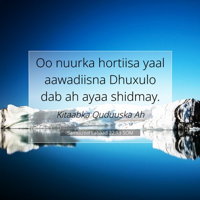 Picture 07 - Samuu'eel Labaad 22:13 SOM - Oo nuurka hortiisa yaal aawadiisna Dhuxulo dab ah - Bible Verse Picture