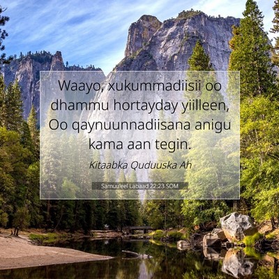 Picture 07 - Samuu'eel Labaad 22:23 SOM - Waayo, xukummadiisii oo dhammu hortayday - Bible Verse Picture