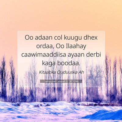 Picture 07 - Samuu'eel Labaad 22:30 SOM - Oo adaan col kuugu dhex ordaa, Oo Ilaahay - Bible Verse Picture
