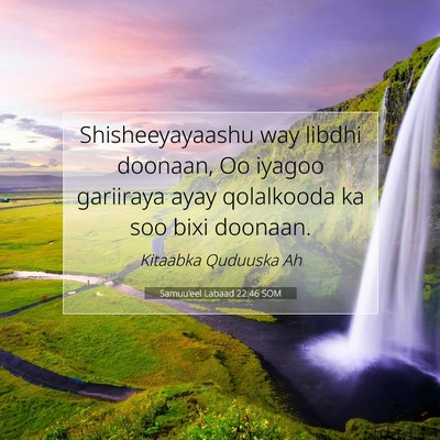 Picture 07 - Samuu'eel Labaad 22:46 SOM - Shisheeyayaashu way libdhi doonaan, Oo iyagoo - Bible Verse Picture