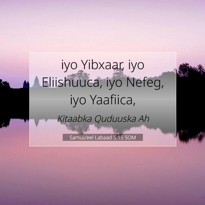 Picture 07 - Samuu'eel Labaad 5:15 SOM - iyo Yibxaar, iyo Eliishuuca, iyo Nefeg, iyo - Bible Verse Picture