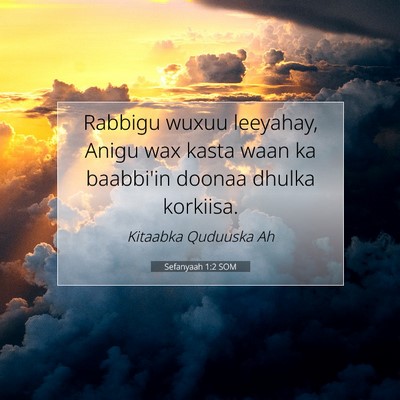 Picture 07 - Sefanyaah 1:2 SOM - Rabbigu wuxuu leeyahay, Anigu wax kasta waan ka - Bible Verse Picture