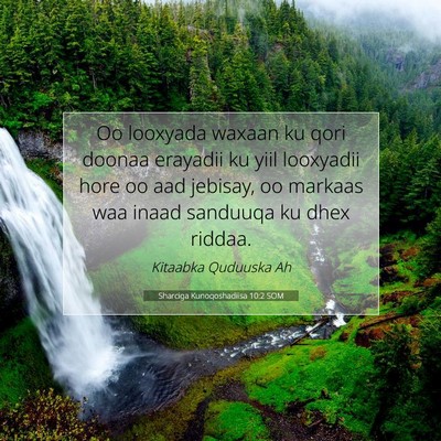 Picture 07 - Sharciga Kunoqoshadiisa 10:2 SOM - Oo looxyada waxaan ku qori doonaa erayadii ku - Bible Verse Picture