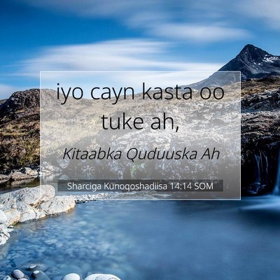 Picture 07 - Sharciga Kunoqoshadiisa 14:14 SOM - iyo cayn kasta oo tuke - Bible Verse Picture