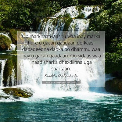Picture 07 - Sharciga Kunoqoshadiisa 17:7 SOM - Oo markhaatiyaashu waa inay marka hore u gacan - Bible Verse Picture