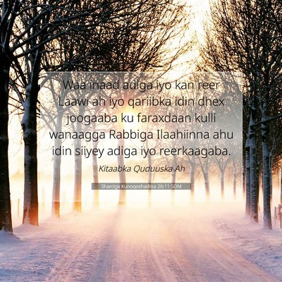 Picture 07 - Sharciga Kunoqoshadiisa 26:11 SOM - Waa inaad adiga iyo kan reer Laawi ah iyo - Bible Verse Picture