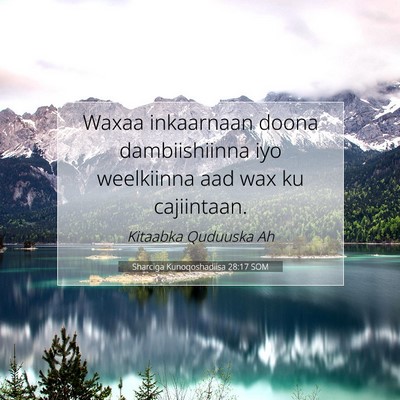 Picture 07 - Sharciga Kunoqoshadiisa 28:17 SOM - Waxaa inkaarnaan doona dambiishiinna iyo - Bible Verse Picture