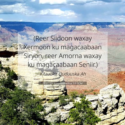 Picture 07 - Sharciga Kunoqoshadiisa 3:9 SOM - (Reer Siidoon waxay Xermoon ku magacaabaan - Bible Verse Picture