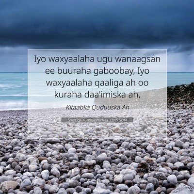 Picture 07 - Sharciga Kunoqoshadiisa 33:15 SOM - Iyo waxyaalaha ugu wanaagsan ee buuraha gaboobay, - Bible Verse Picture