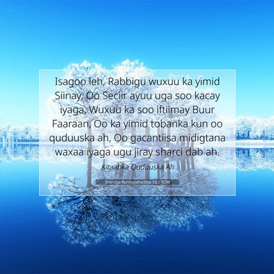 Picture 07 - Sharciga Kunoqoshadiisa 33:2 SOM - Isagoo leh, Rabbigu wuxuu ka yimid Siinay, Oo - Bible Verse Picture