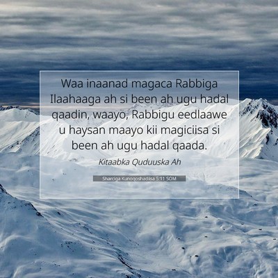 Picture 07 - Sharciga Kunoqoshadiisa 5:11 SOM - Waa inaanad magaca Rabbiga Ilaahaaga ah si been - Bible Verse Picture