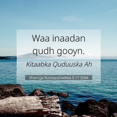 Picture 07 - Sharciga Kunoqoshadiisa 5:17 SOM - Waa inaadan qudh - Bible Verse Picture