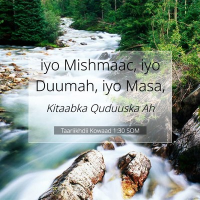Picture 07 - Taariikhdii Kowaad 1:30 SOM - iyo Mishmaac, iyo Duumah, iyo - Bible Verse Picture