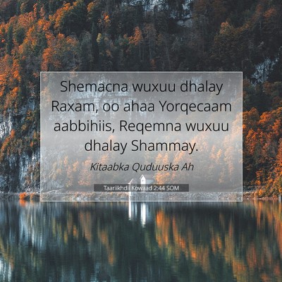Picture 07 - Taariikhdii Kowaad 2:44 SOM - Shemacna wuxuu dhalay Raxam, oo ahaa Yorqecaam - Bible Verse Picture