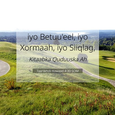 Picture 07 - Taariikhdii Kowaad 4:30 SOM - iyo Betuu'eel, iyo Xormaah, iyo - Bible Verse Picture