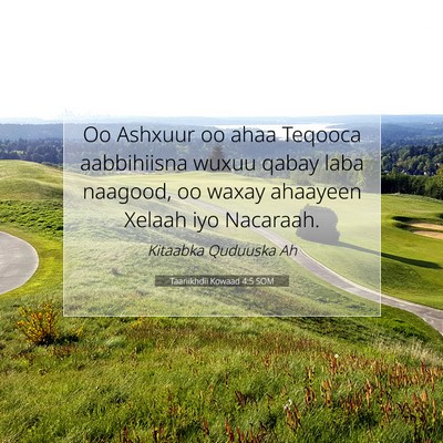 Picture 07 - Taariikhdii Kowaad 4:5 SOM - Oo Ashxuur oo ahaa Teqooca aabbihiisna wuxuu - Bible Verse Picture
