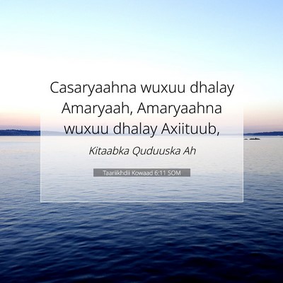 Picture 07 - Taariikhdii Kowaad 6:11 SOM - Casaryaahna wuxuu dhalay Amaryaah, Amaryaahna - Bible Verse Picture