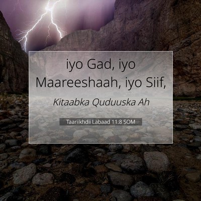 Picture 07 - Taariikhdii Labaad 11:8 SOM - iyo Gad, iyo Maareeshaah, iyo - Bible Verse Picture