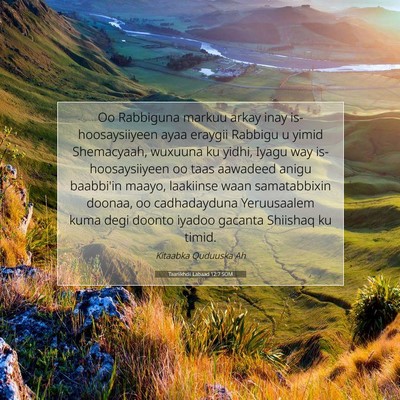 Picture 07 - Taariikhdii Labaad 12:7 SOM - Oo Rabbiguna markuu arkay inay is-hoosaysiiyeen - Bible Verse Picture