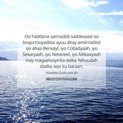 Picture 07 - Taariikhdii Labaad 17:7 SOM - Oo haddana sannaddii saddexaad oo boqortooyadiisa - Bible Verse Picture