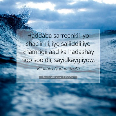 Picture 07 - Taariikhdii Labaad 2:15 SOM - Haddaba sarreenkii iyo shaciirkii, iyo saliiddii - Bible Verse Picture