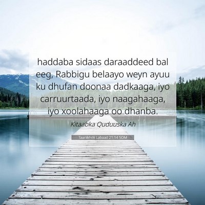 Picture 07 - Taariikhdii Labaad 21:14 SOM - haddaba sidaas daraaddeed bal eeg, Rabbigu - Bible Verse Picture