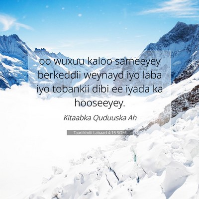 Picture 07 - Taariikhdii Labaad 4:15 SOM - oo wuxuu kaloo sameeyey berkeddii weynayd iyo - Bible Verse Picture