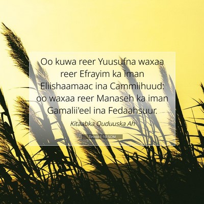 Picture 07 - Tirintii 1:10 SOM - Oo kuwa reer Yuusufna waxaa reer Efrayim ka iman - Bible Verse Picture
