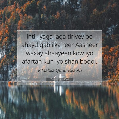 Picture 07 - Tirintii 1:41 SOM - intii iyaga laga tiriyey oo ahayd qabiilka reer - Bible Verse Picture