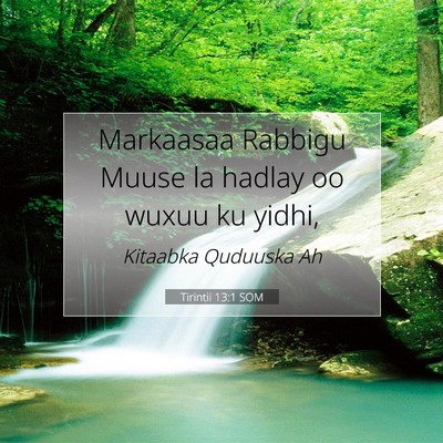 Picture 07 - Tirintii 13:1 SOM - Markaasaa Rabbigu Muuse la hadlay oo wuxuu ku - Bible Verse Picture