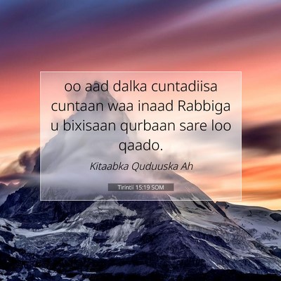 Picture 07 - Tirintii 15:19 SOM - oo aad dalka cuntadiisa cuntaan waa inaad Rabbiga - Bible Verse Picture