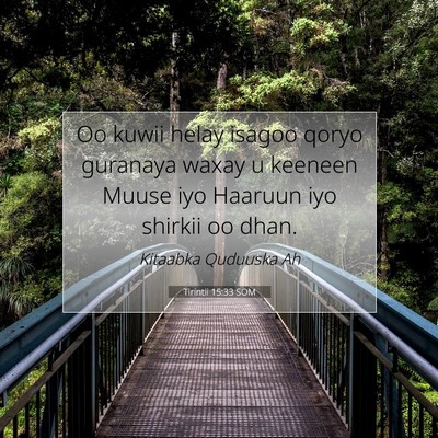 Picture 07 - Tirintii 15:33 SOM - Oo kuwii helay isagoo qoryo guranaya waxay u - Bible Verse Picture
