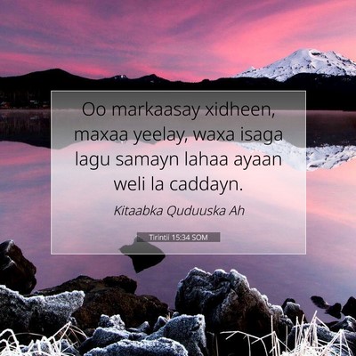 Picture 07 - Tirintii 15:34 SOM - Oo markaasay xidheen, maxaa yeelay, waxa isaga - Bible Verse Picture