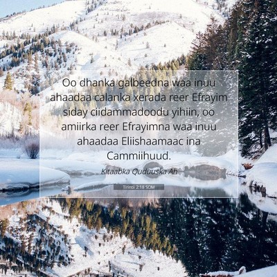 Picture 07 - Tirintii 2:18 SOM - Oo dhanka galbeedna waa inuu ahaadaa calanka - Bible Verse Picture