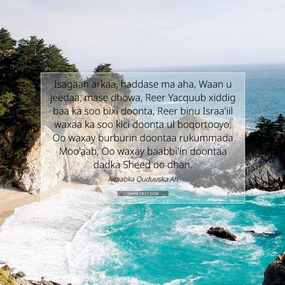 Picture 07 - Tirintii 24:17 SOM - Isagaan arkaa, haddase ma aha, Waan u jeedaa, - Bible Verse Picture