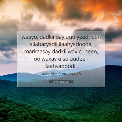 Picture 07 - Tirintii 25:2 SOM - waayo, dadkii bay ugu yeedheen allabaryadii - Bible Verse Picture