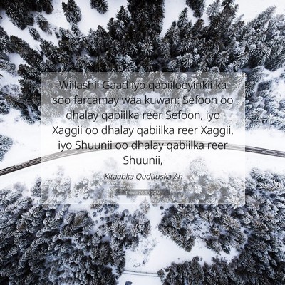 Picture 07 - Tirintii 26:15 SOM - Wiilashii Gaad iyo qabiilooyinkii ka soo farcamay - Bible Verse Picture
