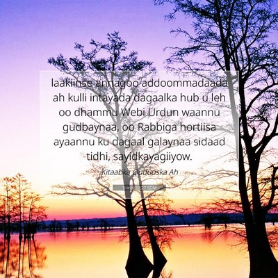 Picture 07 - Tirintii 32:27 SOM - laakiinse annagoo addoommadaada ah kulli intayada - Bible Verse Picture