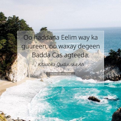Picture 07 - Tirintii 33:10 SOM - Oo haddana Eelim way ka guureen, oo waxay degeen - Bible Verse Picture