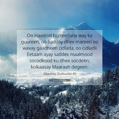 Picture 07 - Tirintii 33:8 SOM - Oo Haxiirod horteedana way ka guureen, oo badday - Bible Verse Picture