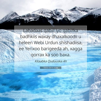 Picture 07 - Tirintii 34:15 SOM - Labadaas qabiil iyo qabiilka badhkiis waxay - Bible Verse Picture