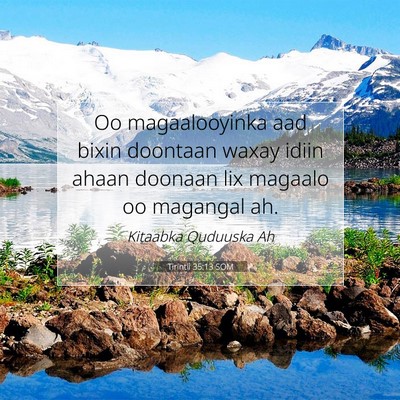 Picture 07 - Tirintii 35:13 SOM - Oo magaalooyinka aad bixin doontaan waxay idiin - Bible Verse Picture