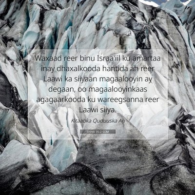 Picture 07 - Tirintii 35:2 SOM - Waxaad reer binu Israa'iil ku amartaa inay - Bible Verse Picture