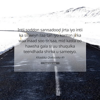 Picture 07 - Tirintii 4:30 SOM - Intii soddon sannadood jirta iyo intii ka sii - Bible Verse Picture