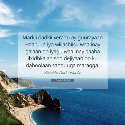 Picture 07 - Tirintii 4:5 SOM - Markii dadkii xeradu ay guurayaan Haaruun iyo - Bible Verse Picture