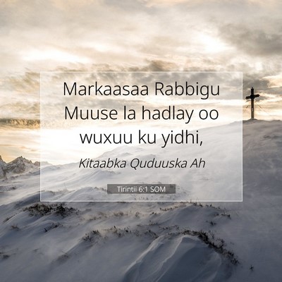 Picture 07 - Tirintii 6:1 SOM - Markaasaa Rabbigu Muuse la hadlay oo wuxuu ku - Bible Verse Picture