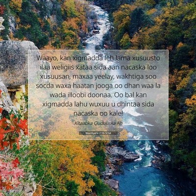Picture 07 - Wacdiyahii 2:16 SOM - Waayo, kan xigmadda leh lama xusuusto ilaa - Bible Verse Picture