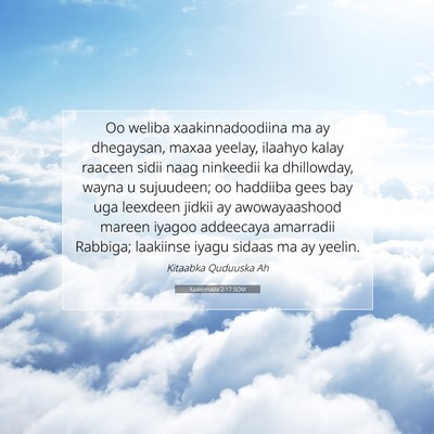 Picture 07 - Xaakinnada 2:17 SOM - Oo weliba xaakinnadoodiina ma ay dhegaysan, maxaa - Bible Verse Picture