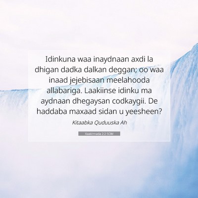 Picture 07 - Xaakinnada 2:2 SOM - Idinkuna waa inaydnaan axdi la dhigan dadka - Bible Verse Picture
